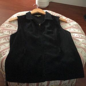 Black zip down vest